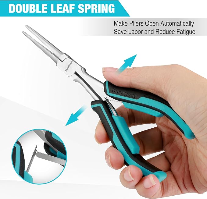 DURATECH 7" Long Reach Needle Nose Pliers, Extra Long Nose Pliers - Image 4