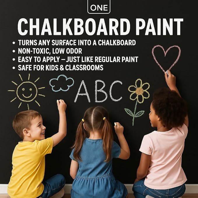 Kompozit ONE Ultra Cover Interior/Exterior/Chalkboard Black 100% Acrylic Paint - Image 6