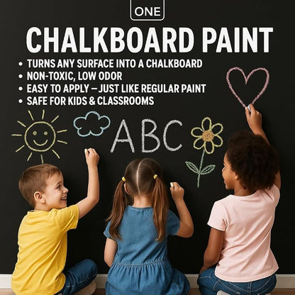 Kompozit ONE Ultra Cover Interior/Exterior/Chalkboard Black 100% Acrylic Paint - Image 6