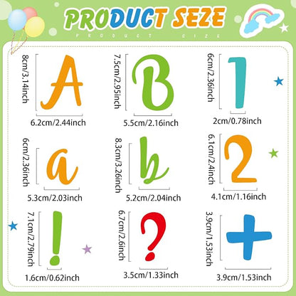 221 Pcs Classroom Bulletin Board Letters Colorful Alphabet Cutouts Number and - Image 3