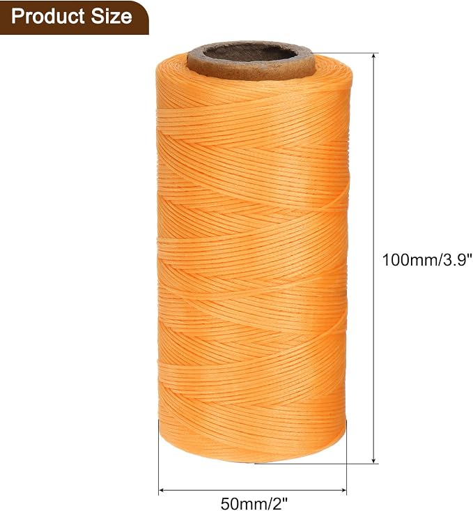 uxcell 150D 0.8mm Flat Waxed Thread 284 Yards Polyester Leather Sewing Waxed - Image 2