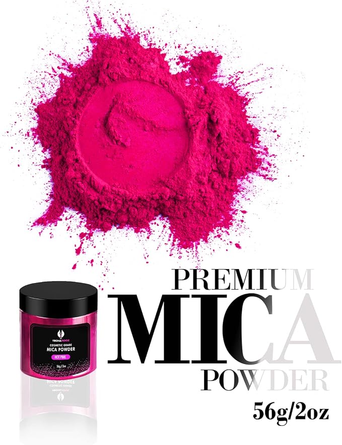 Hot Pink Mica Powder for Epoxy Resin 56g / 2oz. Jar - Image 2