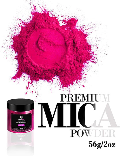 Hot Pink Mica Powder for Epoxy Resin 56g / 2oz. Jar - Image 2