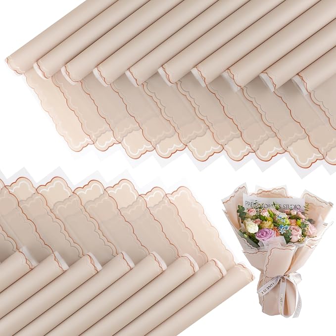 FUHITIM 20 Sheets Flower Wrapping Paper by FUHITIM