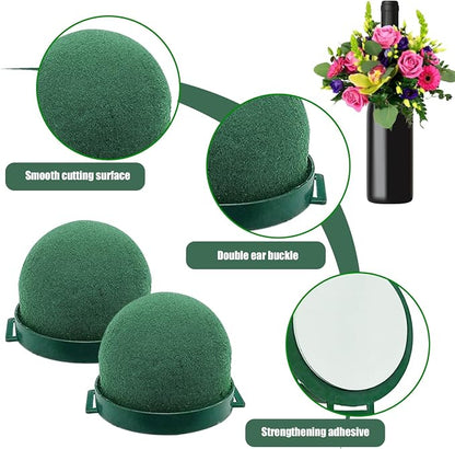 12 Pack Floral Foam Holder Mini Round Hemisphere Floral Foam Blocks - Image 3