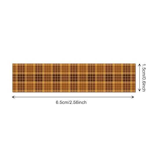 12 Pcs Thanksgiving Washi Tape Plaid Pattern Masking Tape Decorations - Image 2