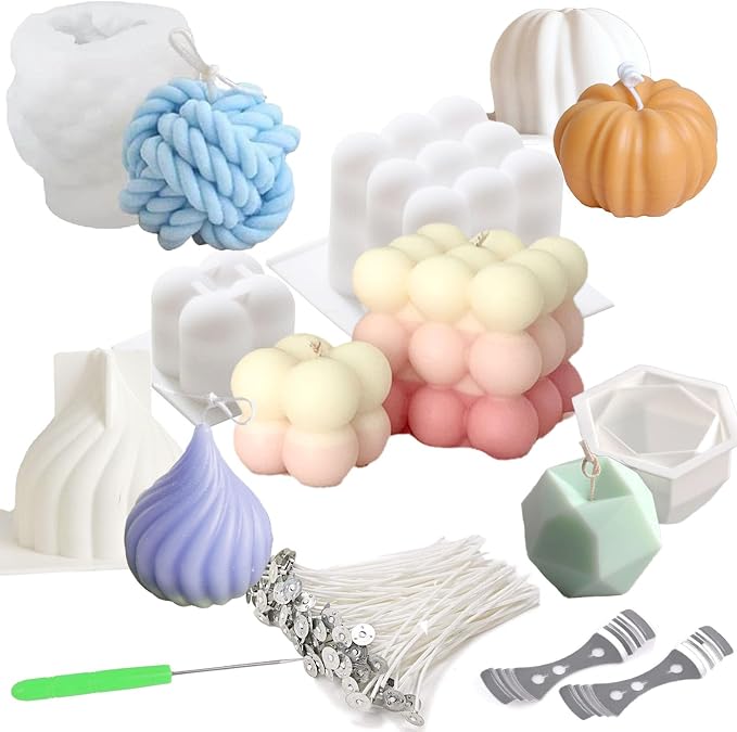 6pcs Silicone Candle Making Molds Kit Set, 3D Silicone Mold - Image 8