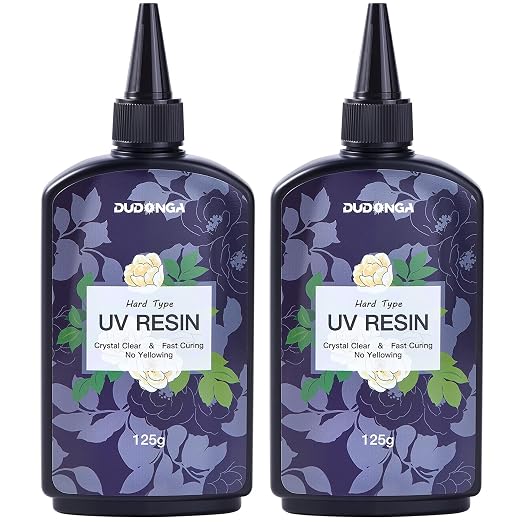 UV Resin 250g, DUDONGA Low Viscosity Crystal Clear Ultraviolet Thin Epoxy Resin by DINKALEN