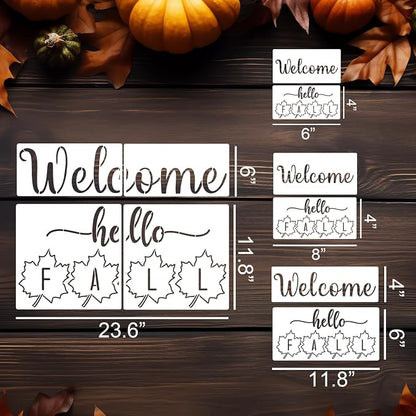 Fall Stencils Hello Fall Doormat Stencils - Image 2