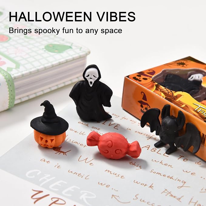 HILAZA 3D Halloween Erasers for Kids - Image 2