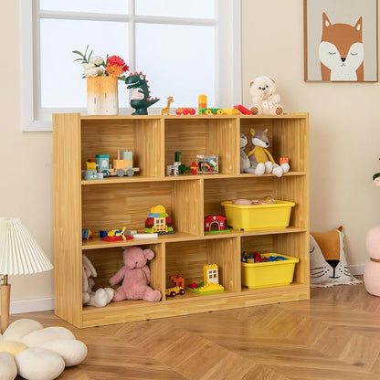 Toy Storage Organizer, 3-Tier Kids Bookshelf, 8 Cube Kids' Bookcases, Cabinets - Image 4