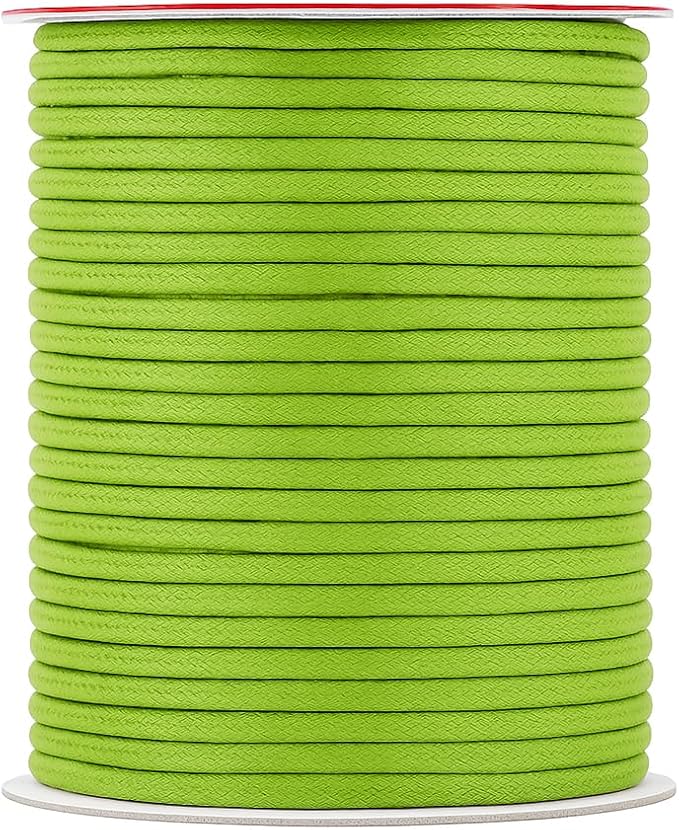 Mandala Crafts 2mm 109 Yards Yellow Green Cotton Waxed Cord by MandalaCrafts