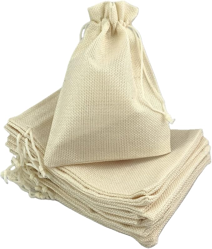 Palmhomee Pack of 25 Burlap Gift Bags by Palmhomee