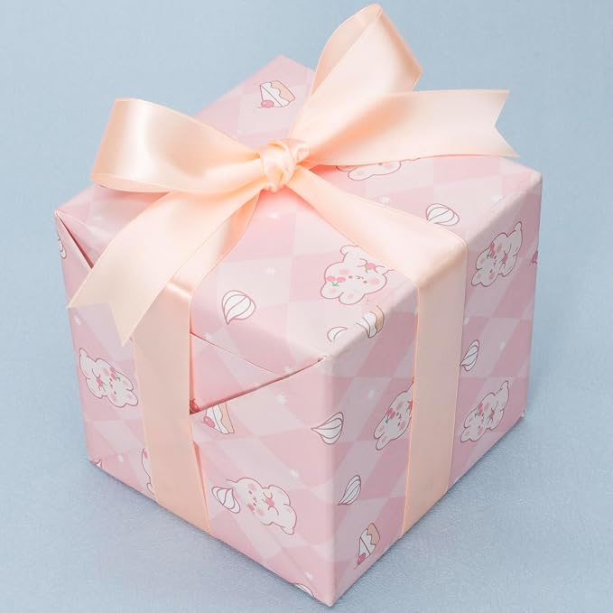 1 Inch Peach Solid Satin Ribbon, 50 Yards Craft Fabric Ribbon - Image 2