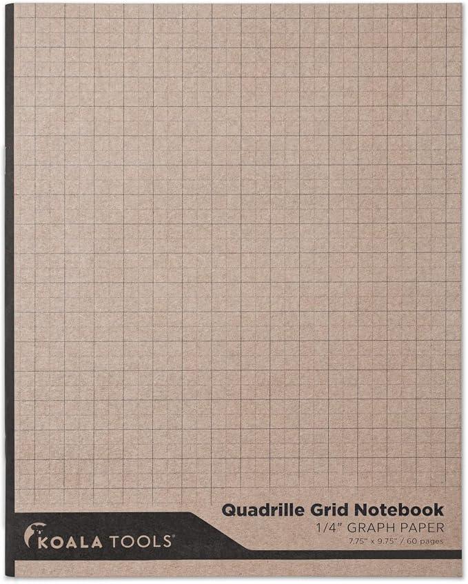 KOALA TOOLS | Graph Paper Notebook | 7.75" x 9.75", 60 pp. by KOALATOOLS