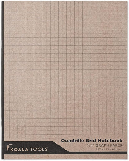 KOALA TOOLS | Graph Paper Notebook | 7.75" x 9.75", 60 pp. by KOALATOOLS