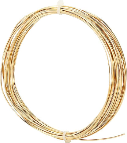 BENECREAT 20 Gauge 33 Feet Square Copper Wire Half Hard Yellow Brass Wire - Image 2
