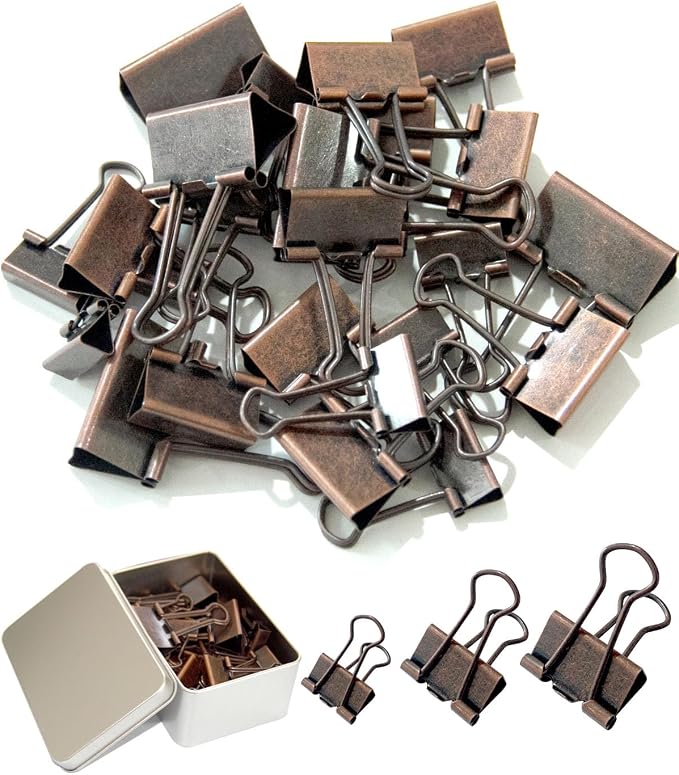 Assorted Binder Clips 0.75/1/1.25in 25-Pack by SHAOUMAN