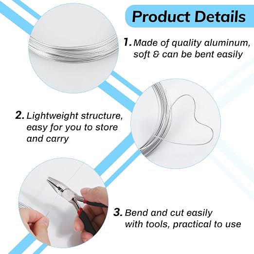18 Gauge Aluminum Wire for Crafting - 52 Ft Bendable Sculpting Wire - Image 4