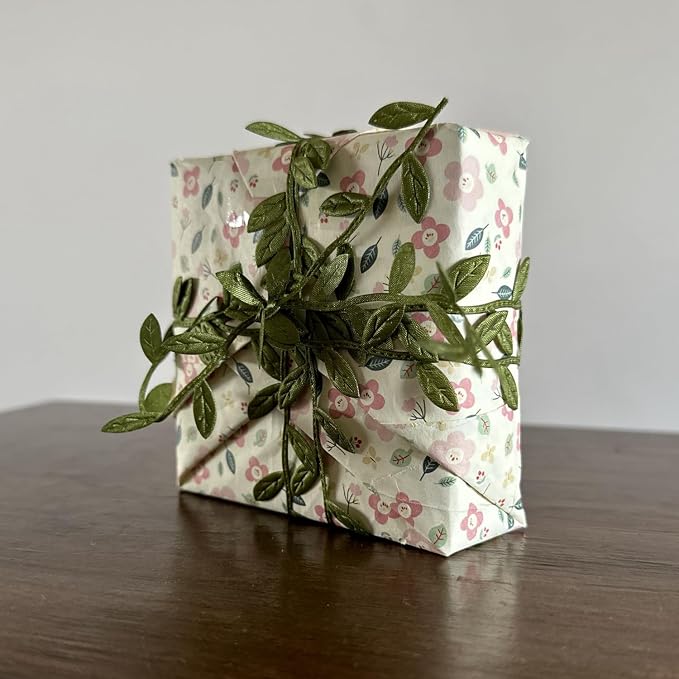 BASOKAN Grass Olive Green Leaves Leaf Ribbon Trim Rope - Image 3