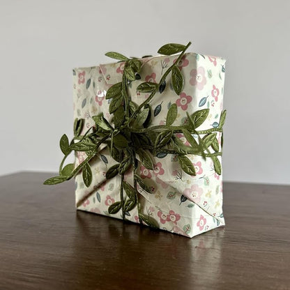 BASOKAN Grass Olive Green Leaves Leaf Ribbon Trim Rope - Image 3