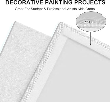 Artkey Canvas Panels 24-Pack 5x7, 8x10 Inch, 10 oz Primed 100% Cotton Paint - Image 2