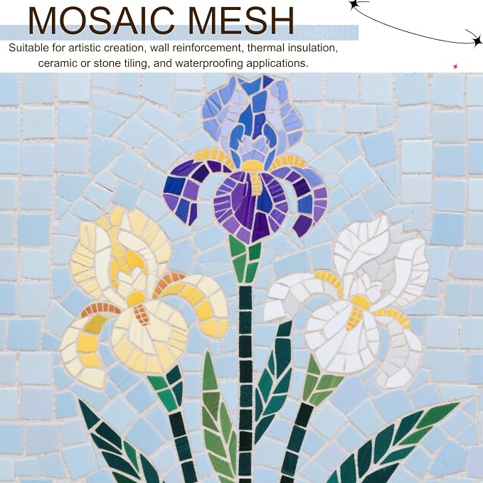 ZENFUN 35" X 76" Mosaic Mesh for Back Mounted Tile, 4.2 oz Fiberglass Mesh - Image 6
