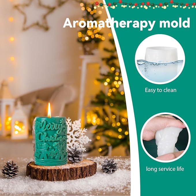 Christmas Candle Silicone Molds, 3D Candle Molds - Image 6