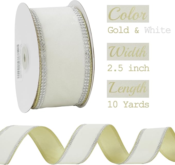 MEEDEE Gold & White Velvet - Image 2