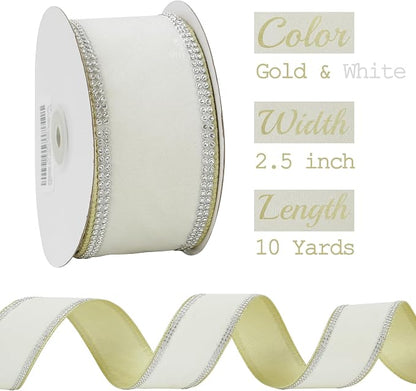 MEEDEE Gold & White Velvet - Image 2
