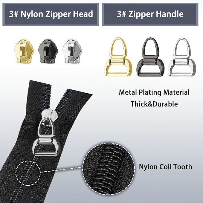 VICHERIA Zipper Repair Kit, Universal Zippers - Image 2