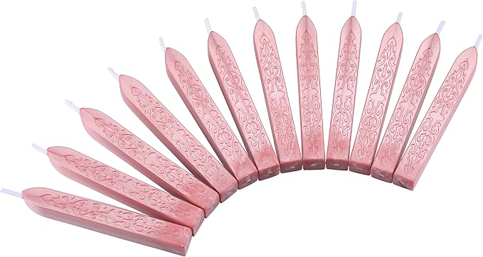 Yoption 12 Pcs Rose Gold Sealing Wax Sticks - Image 2