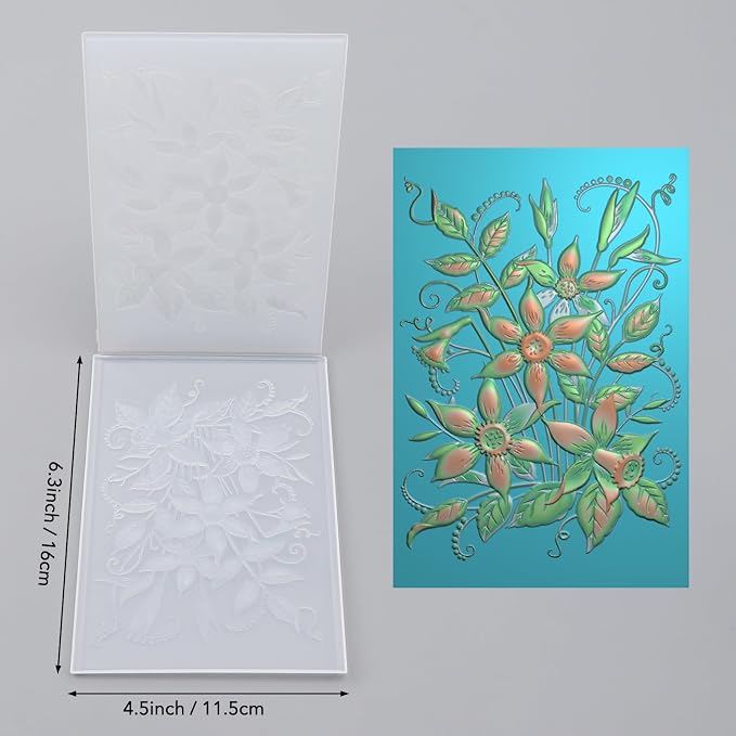 BAOFALI 3D Embossing Folders Daffodil Clear Textured - Image 2