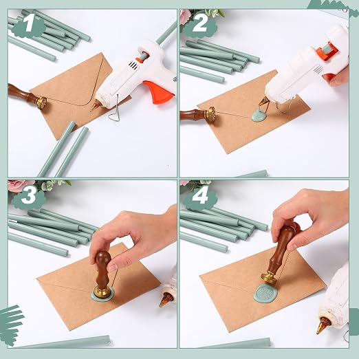 Nuanchu 15 Pcs Glue Gun Sealing Wax Sticks Retro Vintage Wax Sticks - Image 4