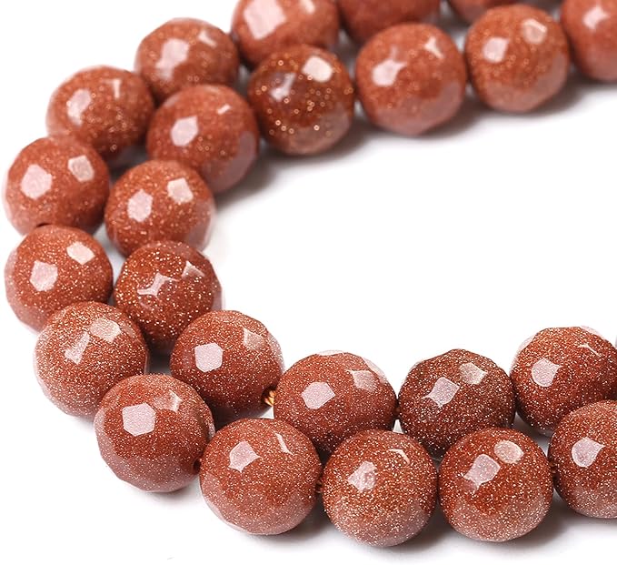60pcs 6mm Natural Gold Sandstone Beads Faceted Stone Energy Healing Beads - Image 4