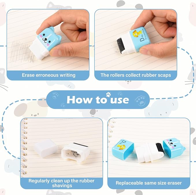 24 Pcs Cute Eraser for Pencils Cute Animals Eraser - Image 3