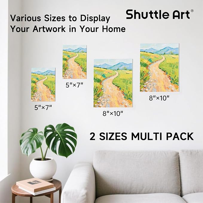 Shuttle Art Painting Canvas Panels, 36 Pack, 100% Cotton, Primed White Canvas - Image 9