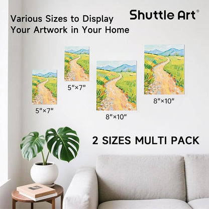 Shuttle Art Painting Canvas Panels, 36 Pack, 100% Cotton, Primed White Canvas - Image 9