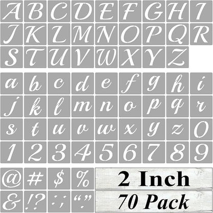 2 Inch Alphabet Letter Stencils by REOLAN