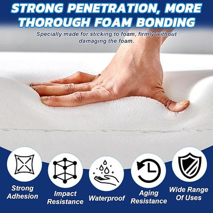 JAOJAO Foam Glue, Foam Adhesive Superior Adhesion Easy to Apply Quick-Drying - Image 4