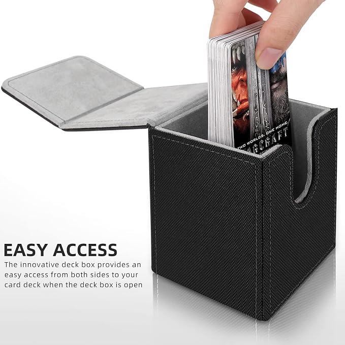 Mlikero 2 Pack Card Deck Box, Commander Deck Box Holds 200+ Single Sleeved Cards - Image 2