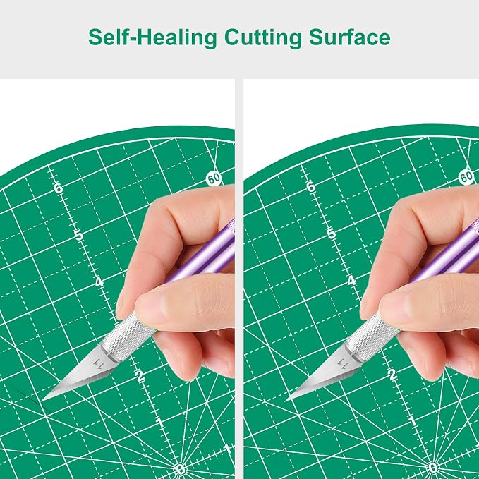 Headley Tools 13"x13" Round Rotating Cutting Mat, Self Healing Mat - Image 5