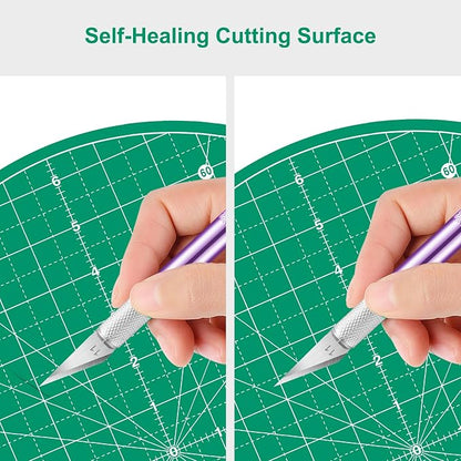 Headley Tools 13"x13" Round Rotating Cutting Mat, Self Healing Mat - Image 5