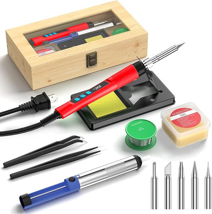 Soldering Iron Kit, 190W Soldering Gun, 110V LED Solder Kit by Crtsweker
