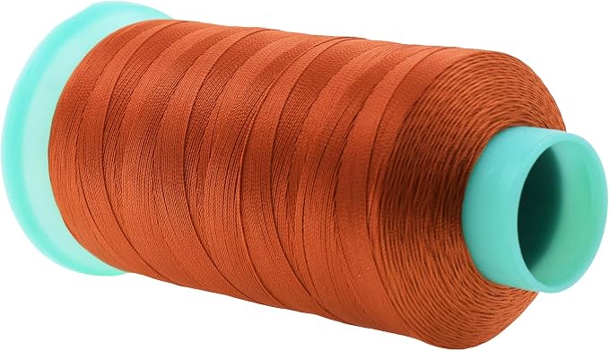 Mandala Crafts Bonded Nylon Thread Burnt Orange Heavy Duty Sewing Threads - Image 2