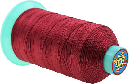 Mandala Crafts Bonded Nylon Thread Maroon Heavy Duty Sewing Threads - Image 2
