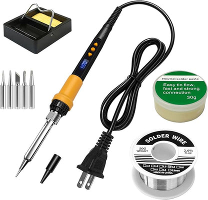 Soldering Iron Kit, 80W LED Display Adjustable Temperature Soldering Iron Kit by home%C2%B7