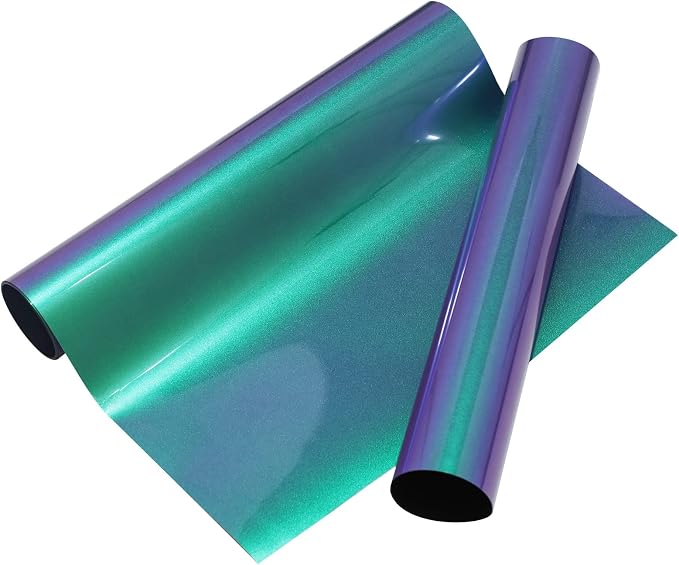 VINYL FROG Chameleon Heat Transfer Vinyl Purple to Green Gradual Transfer Vinyl by VINYLFROG