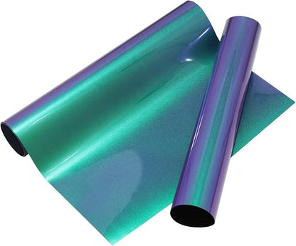 VINYL FROG Chameleon Heat Transfer Vinyl Purple to Green Gradual Transfer Vinyl by VINYLFROG