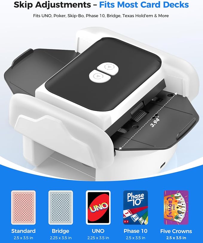 Automatic Card Shuffler for 1-2 Decks, One-Click Shuffling and Manual Mode - Image 5